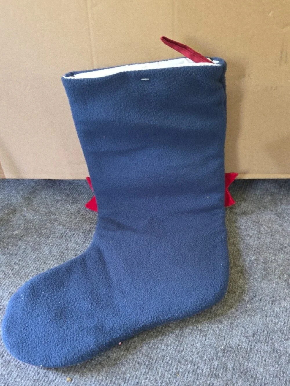 Target Navy and Red Snowman Couple Christmas Stocking